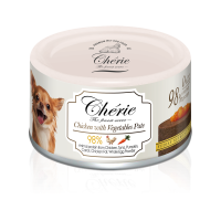 Cherie (Чери) Dog Grain Free Chicken & Vegetables Pate All Life Stages All Breeds - Влажный беззерновой корм для собак всех возрастов и всех пород паштет с мясом курицы и овощами 80 г