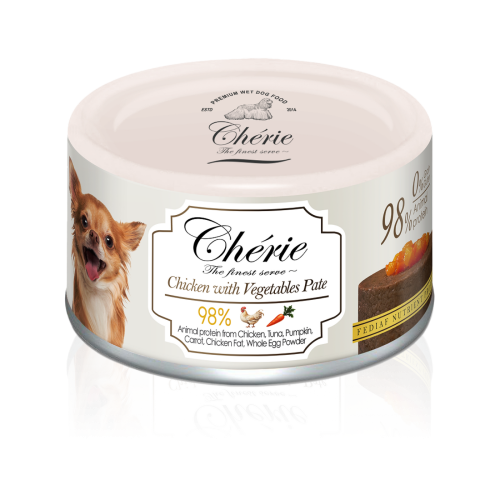 Cherie (Чері) Dog Grain Free Chicken & Vegetables Pate All Life Stages All Breeds - Вологий беззерновий корм для собак будь-якого віку та усіх порід паштет з м’ясом курки та овочами 80 г
