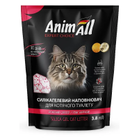 AnimAll (Энимал) Розовый сапфир - Наполнитель силикагелевый для кошачьих туалетов 3.8 л