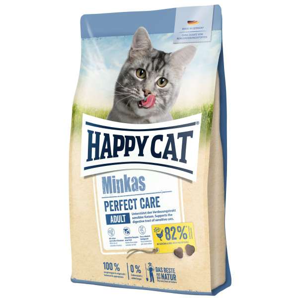 Happy Cat (Хепи Кет) Minkas Poultry Perfect Adult - Сухой корм для взрослых котов с чувствительным пищеварением с мясом птицы 500 г