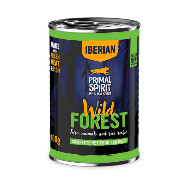 Primal Spirit Wild Forest - Полнорационный влажный корм для взрослых собак со свининой 400 г