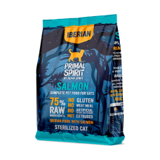 Primal Spirit Iberian Salmon Cat - Повнораціонний сухий корм для дорослих стерилізованих та котів із зайвою вагою з іберійською свининою та лососем 1 кг.