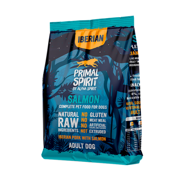 Primal Spirit Iberian Salmon Dog - Полнорационный сухой корм для взрослых собак с иберийской свининой и лососем 1 кг