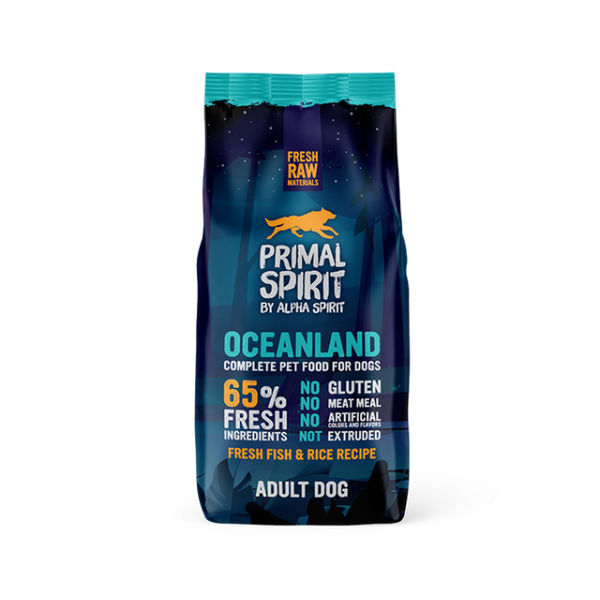 Primal Spirit Oceanland Dog - Полнорационный корм для взрослых собак с рыбой и курятиной 12 кг
