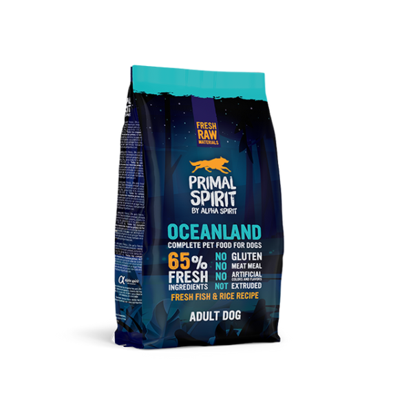 Primal Spirit Oceanland Dog - Полнорационный корм для взрослых собак с рыбой и курятиной 1 кг