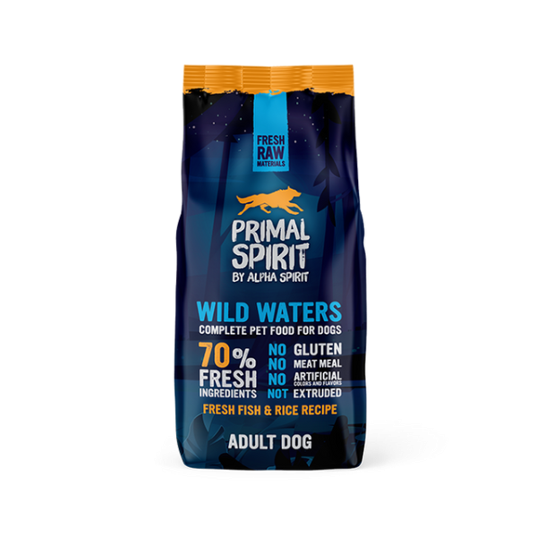 Primal Spirit Wild Waters Dog - Полнорационный корм для взрослых собак с рыбой и курицей 12 кг