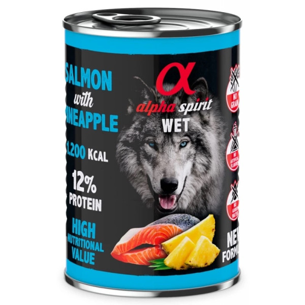 Alpha Spirit (Альфа Спирит) Salmon With Pineapple - Влажный корм для собак с лососем и ананасом 400 г