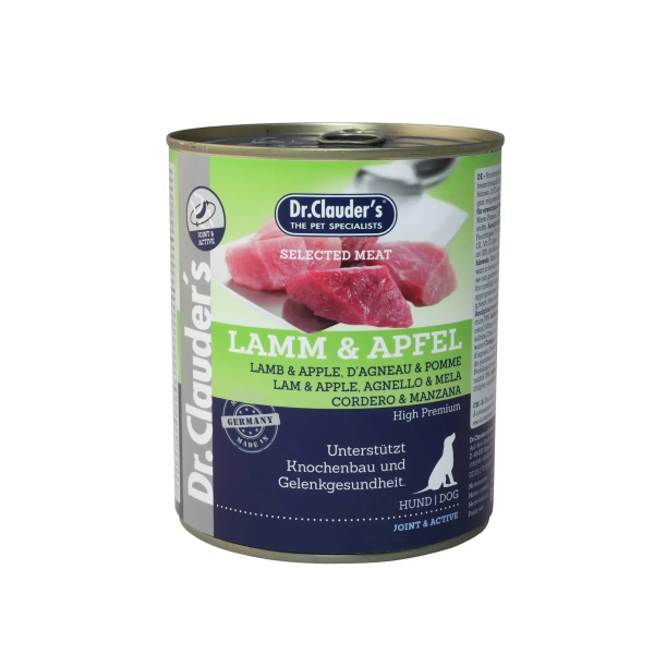 Dr.Clauder’s (Клаудер) Selected Meat Dog Grain Free Lamb & Apple Adult All Breeds - Влажный беззерновой корм для взрослых собак всех пород с мясом ягнёнка и яблоком 800 г