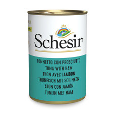 Schesir (Шезір) Cat Tuna&Ham - Вологий корм для котів з тунцем та шинкою в бульйоні 140 г