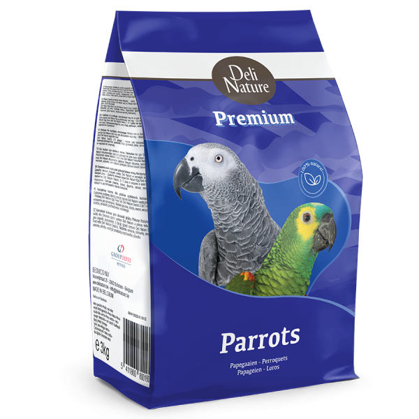Deli Nature (Дели Натур) Premium Parrots - Полнорационный премиум корм для попугаев обогащен фруктами 3 кг