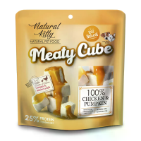 Natural Kitty (Нейчурал Китти) Dog & Cat Grain Free Chicken & Pumpkin Meaty Cube All Life Stages Mini - Лакомства беззерновые для котов и собак любого возраста мелких пород кубики с мясом курицы и тыквой 60 г