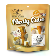 Natural Kitty (Нейчурал Китти) Dog & Cat Grain Free Chicken & Pumpkin Meaty Cube All Life Stages Mini - Лакомства беззерновые для котов и собак любого возраста мелких пород кубики с мясом курицы и тыквой 60 г