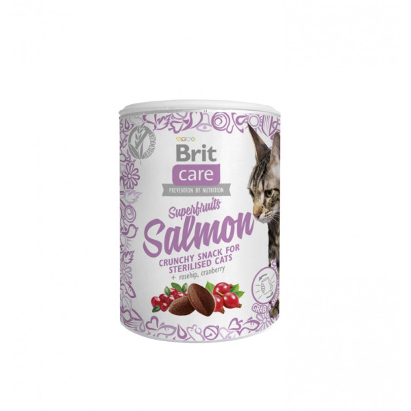 Brit (Брит) Care Cat Snack Superfruits Salmon - Лакомство для кошек с лососем 100 г