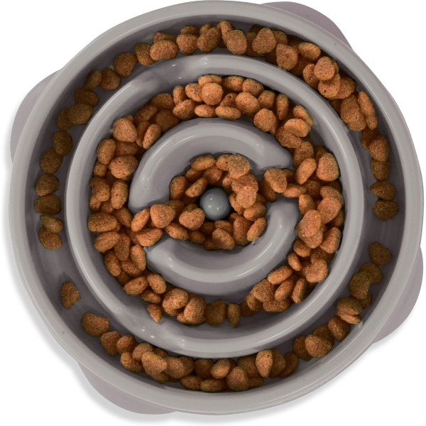 Outward Hound (Аутвард Хаунд) Fun Feeder Drop Gray - Миска-лабиринт для здорового и неторопливого кормления собак 29.9 см