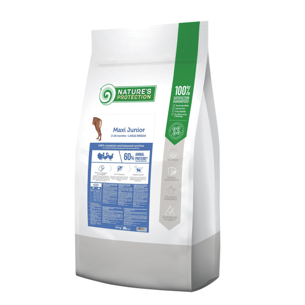 Nature\'s Protection (Натур Протекшн) Care Dog Maxi Junior Large Breeds - Сухой корм для юниоров больших пород с мясом птицы 18 кг