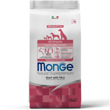 Monge (Монж) Dog Beef & Rice Puppy & Junior All Breeds - Сухий корм для цуценят усіх порід з м’ясом яловичини та рисом 2.5 кг