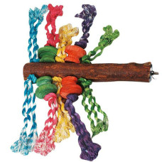 Flamingo (Фламінго) Parrot toy Mix - Жердинка з іграшками для великих папуг 4.5х30 см