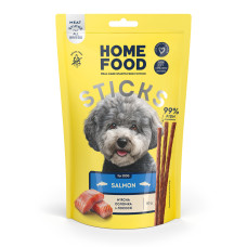 Home Food (Хоум Фуд) Dog Grain Free Salmon Meat Strips All Life Stages All Breeds - Лакомство беззерновое для собак всех возрастов и всех пород мясная соломка с мясом лосося 80 г