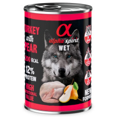 Alpha Spirit (Альфа Спіріт) Turkey With Pear - Вологий корм для собак з індичкою та грушею 400 г