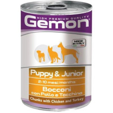 Gemon (Джемон) Dog Wet Puppy & Junior Chicken & Turkey - Вологий корм для цуценят з куркою та індичкою 0.415 кг