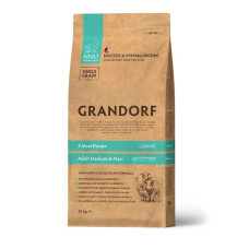 Grandorf (Грандорф) Sensitive Care 4 Meat Adult Medium & Maxi - Сухой гипоаллергенный корм для взрослых собак средних и больших пород с чувствительным пищеварением с 4 видами мяса 3 кг