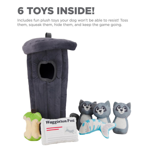 Outward Hound (Аутвард Хаунд) Hide a Recoon - Интерактивная игрушка енот пазл-тайник для собак 18х32х18см