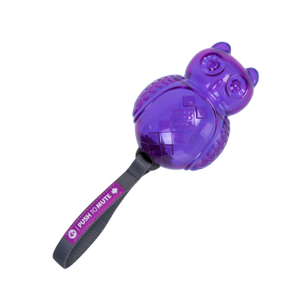 GiGwi (ГиГви) Push to Mute - Игрушка для собак сова с пищалкой 14 см