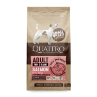 Quattro (Кватро) Dog Small Breed With Salmon&Krill - Сухой корм для собак малых пород с лососем и крилем 1.5 кг