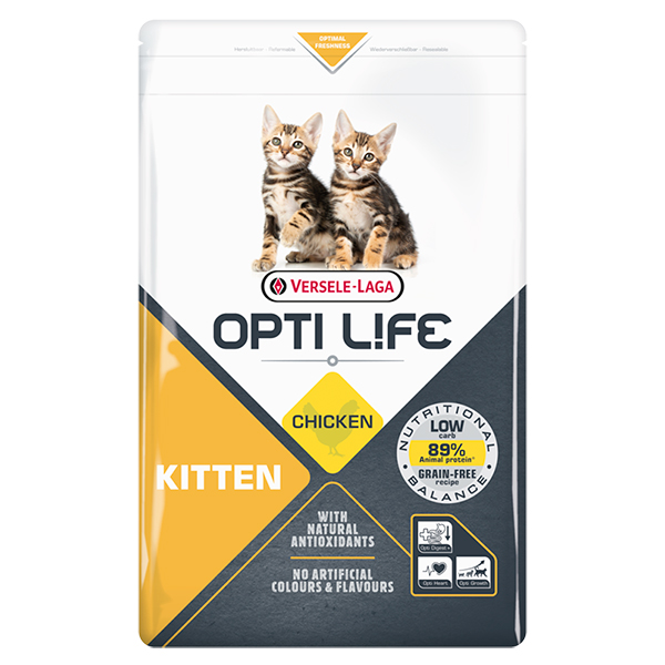 Opti Life (Опти Лайф) Kitten With Chicken - Сухой корм для котят с курицей беззерновой 2.5 кг