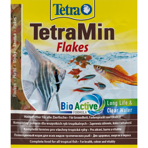 Tetra (Тетра) Min Flakes - Корм для аквариумных рыбок (хлопья) 12 г