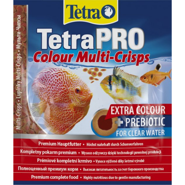 Tetra (Тетра) PRO Colour Multi-Crisps - Корм для аквариумных рыб, для яркой окраски (чипсы) 12 г
