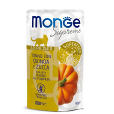 Monge (Монж) Supreme Cat Grain Free Tuna, Quinoa & Pumpkin Sterilised Adult - Вологий беззерновий корм для дорослих стерилізованих котів з м’ясом тунця, кіноа та гарбузом 80 г