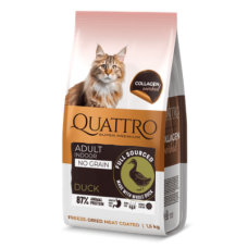 Quattro (Кваттро) Cat Adult Indoor Duck - Сухой корм для взрослых кошек с уткой 1.5 кг