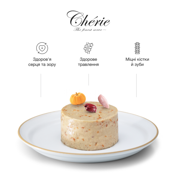 Cherie (Чери) Cat Grain Free Chicken & Pumpkin Healthy Living Mousse Adult - Влажный беззерновой корм для взрослых котов мусс с мясом курицы и тыквой 80 г