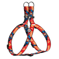 Шлея анатомическая, "Супергерой", метал. пряжка-фастекс, Ш 25 мм, ОГ 60-90 см, ОШ 60-90 см, L, WAUDOG Nylon c QR