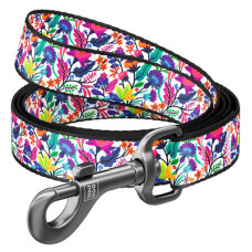 Поводок, "Волшебные цветы", Ш 15 мм, Дл 122 см, S, WAUDOG Nylon