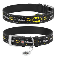 Нашийник, "Бетмен 3", Ш 25 мм, Дл 37-48 см, Чорний, L, WAUDOG Design с QR