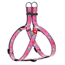 Шлея, "Єдинороги", M-L, ОГ 40-55 см, ОШ 40-55 см, Ш 15 мм, WAUDOG Nylon c QR