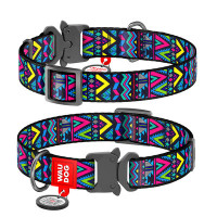 Нашийник, "Інді", метал. пряжка-фастекс, Ш 15 мм, Дл 23-35 см, S, WAUDOG Nylon c QR