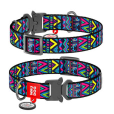 Нашийник, "Інді", метал. пряжка-фастекс, Ш 15 мм, Дл 23-35 см, S, WAUDOG Nylon c QR