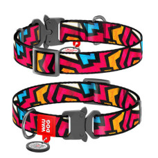 Нашийник, "Графіті", метал. пряжка-фастекс, Ш 15 мм, Дл 23-35 см, S, WAUDOG Nylon c QR