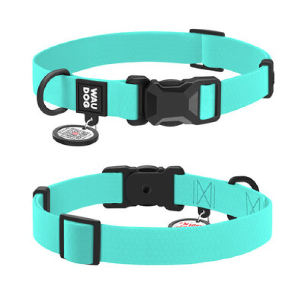 WauDog (ВауДог) Magnet - Ошейник для собак водостойкий с магнитной пряжкой тиффани (Ш 25 мм, Длин 34-49 см) L