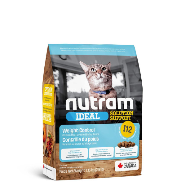 Nutram (Нутрам) I12 Weight Control Chiken - Сухий корм для кішок із зайвою вагою з куркою 1.13 кг