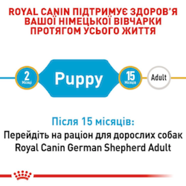 Royal Canin (Роял Канин) German Shepherd Puppy Poultry - Сухой корм для щенков породы немецкая овчарка с мясом птицы 3 кг
