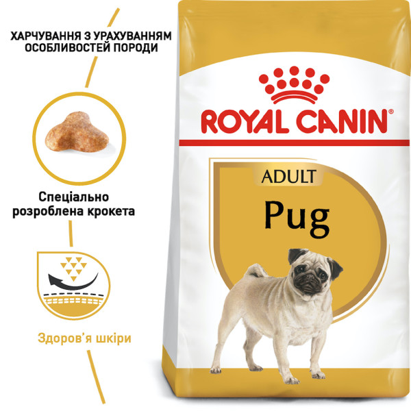 Royal Canin (Роял Канін) Pug Adult - Сухий корм для мопсів від 10 міс. 0.5 кг