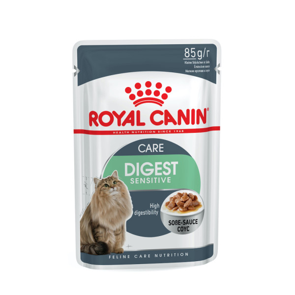 Royal Canin (Роял Канин) Cat Digest Sensitive Gravy Pouches Adult Poultry - Влажный корм для взрослых котов с чувствительным желудком кусочки в соусе с мясом птицы 85 г
