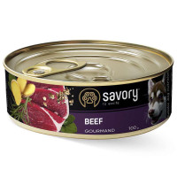 Savory (Сейвори) Dog Gourmand Beef - Влажный корм для собак с говядиной 100 г