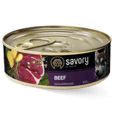 Savory (Сейворі) Dog Gourmand Beef - Вологий корм для собак з яловичиною 100 г