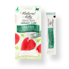 Natural Kitty (Нейчерал Кітті) Fuctional Creamy Treat Tuna Puree Urinary Care - Функціональні крем-снеки догляд за сечовивідними шляхами для котів пюре з тунця 4х12 г