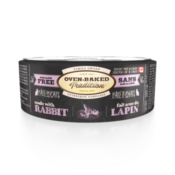Oven-Baked (Овен-Бэйкд) Tradition Cat Grain Free Pate Fresh Rabbit Meat - Беззерновой паштет для котов всех возрастов со свежим мясом кролика 156 г